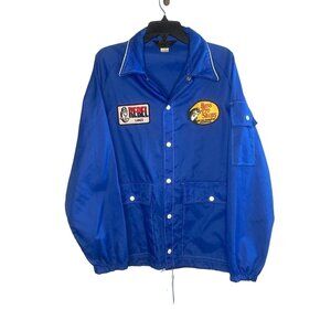 Vintage Swingster Bass Pro Shop Rebel Lures rain wind hooded jacket size Large